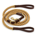 Paws & Crafts Royal Braided Jute Dog Collar & Leash Set